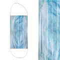 Blue Disposable Face Mask with Three Layer Protective Design for Daily Use 3d model