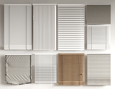 modern venetian blinds roman blinds 3d model