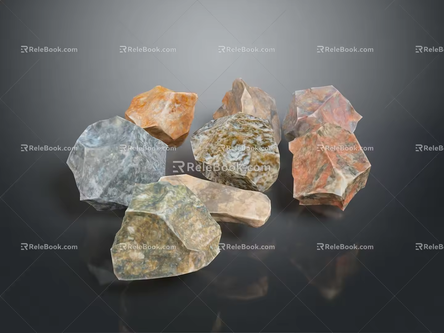 Rock Rock Block Rock Block Rock Specimen Boulder Big Stone Block Rock Stratum Rock Stratum Rock Stratum Rock 3d model