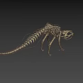Game Movie Character Skeleton Structure Fantasy Creature With Detailed 3D Design