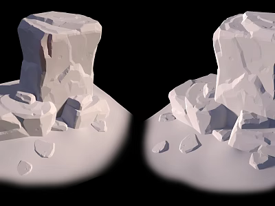 Staglized Stone 3d model