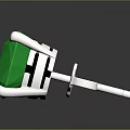 Fashion Accessories Emerald Square Cut Earrings with Silver Prongs and Shiny Surface