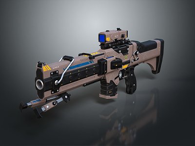 Modern Sci-Fi Gun Sci-Fi Rifle Sci-Fi Sniper Gun Laser Pulse Gun Pulse Gun 3d model