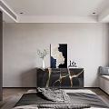 Modern Bedroom Interior Design With Large Bed Decorative Painting And Wardrobe