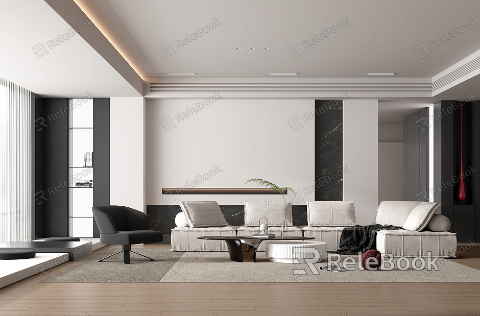 modern living room model