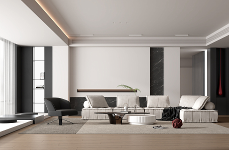 modern living room 3d model