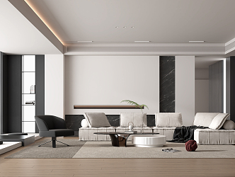 modern living room 3d model