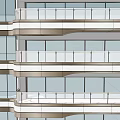 Modern Home Balcony In Residential Building With Glass Railing Spacious Layout And Natural Light