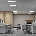 Modern Front Desk Reception Area With Wooden Wall Company Logo And Lighting Strips