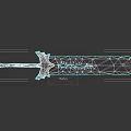 Fantasy Enchanted Sword With Glowing Purple Pink Blade And Decorative Hilt Design