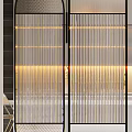 Modern partition glass brick partition 3d model