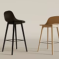 Modern Bar Chair Bar Stool High Stool Without Armrest Bar Stool Solid Wood Bar Stool Bar Stool Bar Stool 3d model