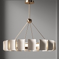 Modern chandelier creative metal ring chandelier home decoration chandelier main lamp luminaire 3d model