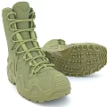Olive Green High Top Tactical Boots For Outdoor Use 3d model