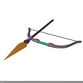 Decorative Brown Bow Design With Green Accents And Golden Arrow Purple Fletching