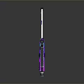 The Modern Tactical Gun with Purple Blue Green Gradient Finish and Sleek Metallic Design