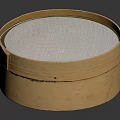 Traditional Round Bamboo Sieve with Fine Mesh Screen for Cooking and Baking Needs
