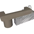 Modern Reception Desk Front Desk 3d model