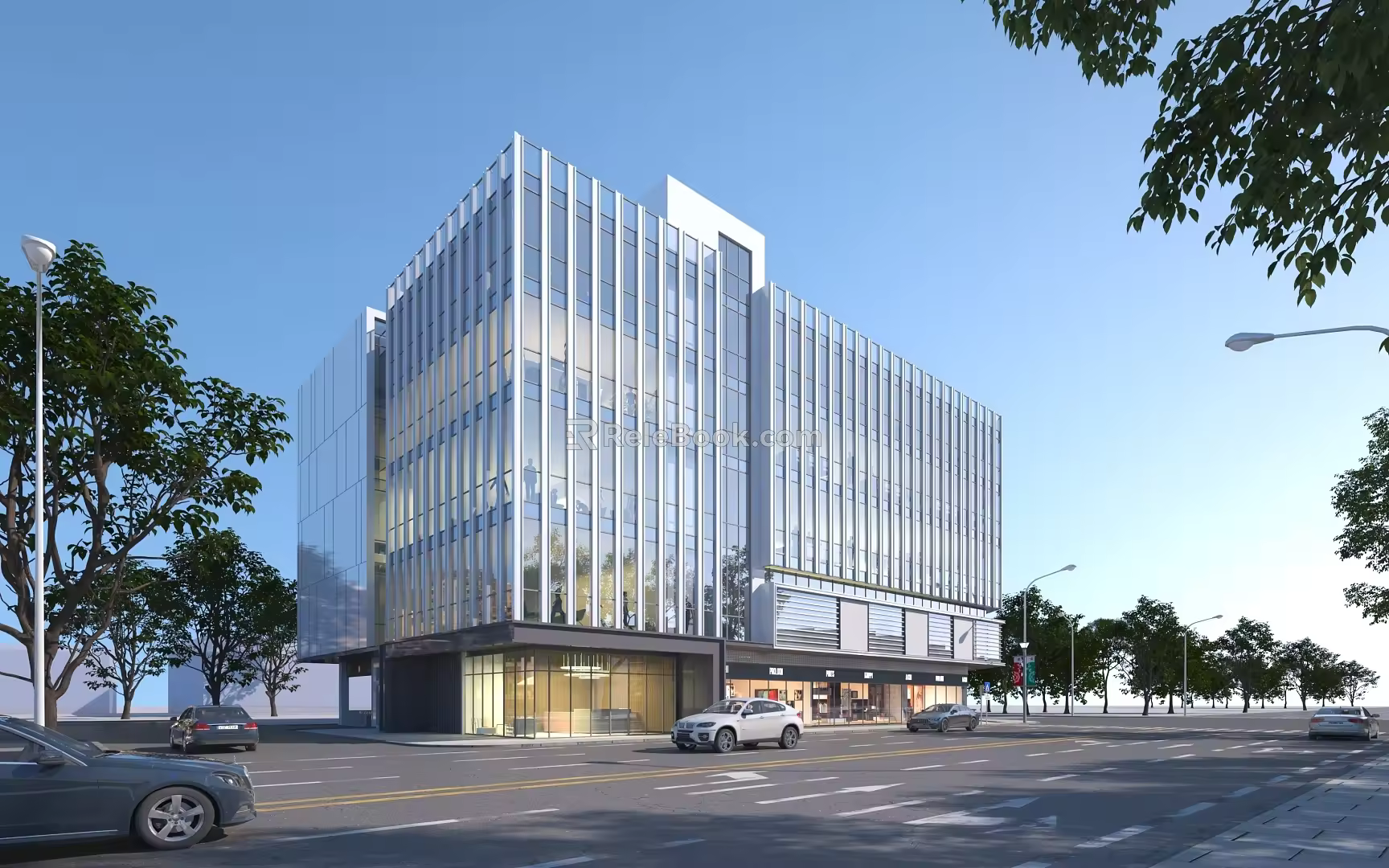 Office Building Multi-storey Office Building 3d model