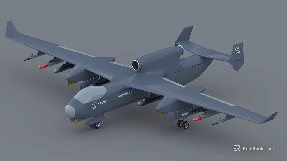 Advanced Modern Military Fighter Jet With Gray Airframe Mounted Missiles And Aerodynamic Wings 3d model 