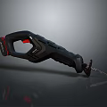Black Red Electric Reciprocating Saw With Ergonomic Handle And Sharp Blade