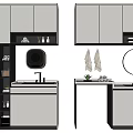 Modern Bathroom Cabinetry Interior With Washing Machine Mirror Towels And Storage Cabinets