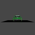 Green Racing Car with Shark Tooth Front Design Number 80 MOTUL and RCC Logos
