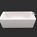 Modern Bathroom Ensemble Featuring White Freestanding Bathtub And Chrome Faucet