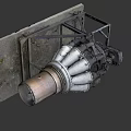 Heavy Duty Industrial Equipment With Metal Stand Cylindrical Components And Machinery Texture