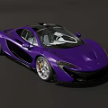 Vibrant Purple Sports Car With Sleek Aerodynamic Design And Silver Alloy Wheels