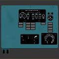 Blue Home Control Console With Knobs Buttons And Sliders For Daily Household Use