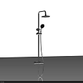 Modern Stainless Steel Shower Head with Handheld Spray and Overhead Shower