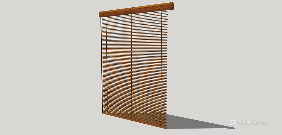 Natural Wood Vertical Blinds For Home Window Privacy And Light Control 3d model 