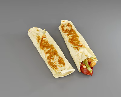 Modern Food Bread Dessert Cake Afternoon Tea 3d model