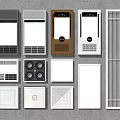 Different Air Vent Designs With Modern Styles And Various Color Options 3d model