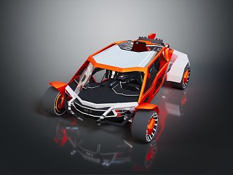 Modern Toy Car All-terrain Vehicle Four-wheeler Beach Car 3d model