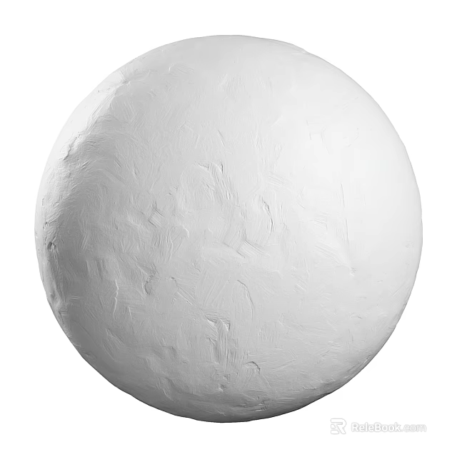 White Spherical Pendant Light With Textured Surface And Modern Minimalist Interior Design 3d model 