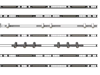 Modern spotlight downlight track light 3d model