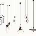 Bedside Chandelier Combination Chandelier 3d model