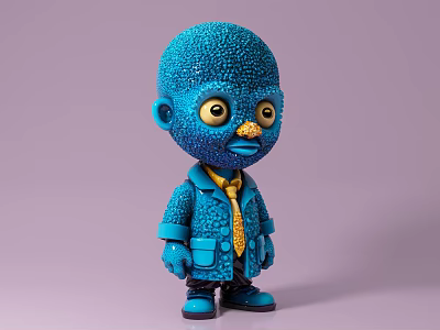 Biochemical Doctor Infected Alien Mutation Cartoon Characters Hand-made Ornaments Props Decoration Doll Doll Game Characters 3d model