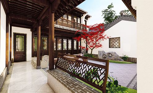 Chinese single-family villa 3d model