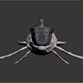 Detailed Biomechanical Whale Model With Skeleton Frame And Metal Components Design