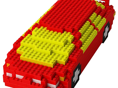 Modern Lego Toy Car Blocks Car Lego Toy Car 3d model