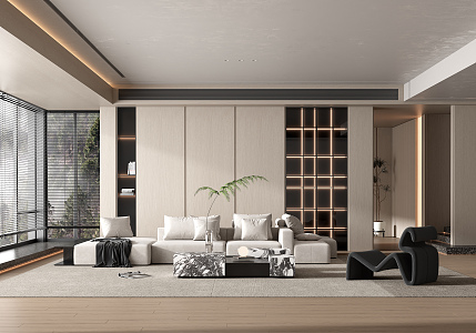 modern living room 3d model