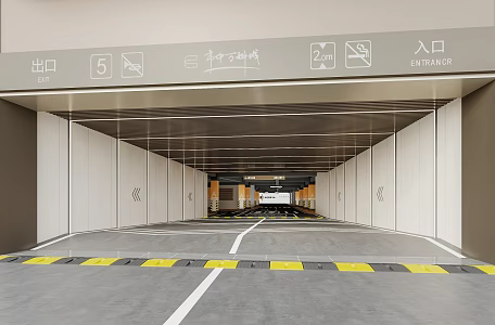 Parking entrance 3d model