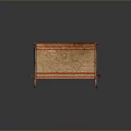 Wooden Stool Featuring Red Frame Handcrafted Cork Seat And Backrest
