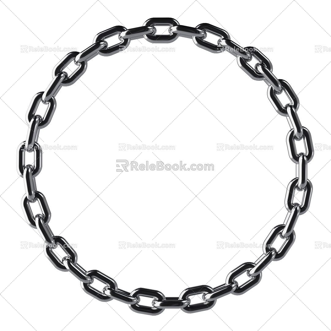 Modern Iron Metal Chain Metal Decorations 3d model