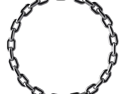 Stylish Circular Metal Chain Decorative Ornament Set For Modern Home Interior Decor 3d model