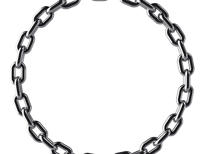 Modern Iron Metal Chain Metal Decorations 3d model