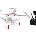 Smart Drone With Remote Controller And Camera For Aerial Operations 3d model